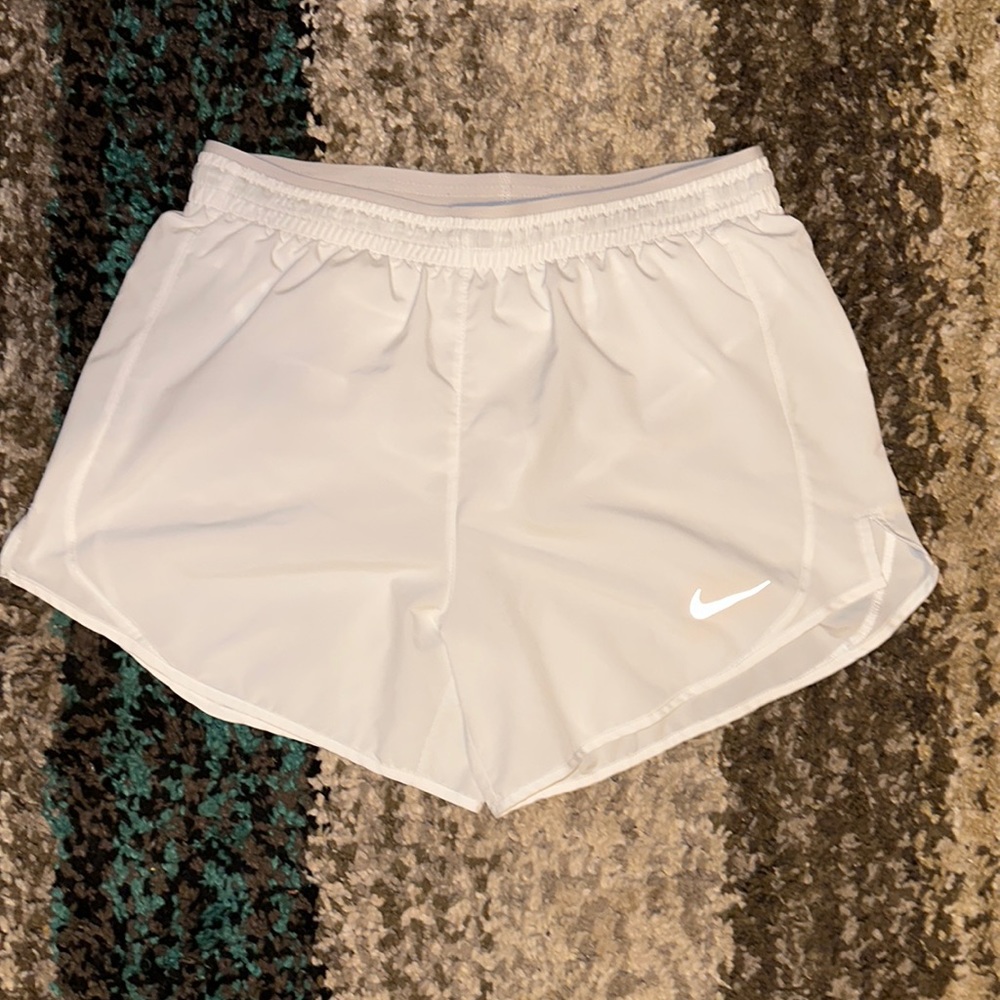 White Nike Running Shorts